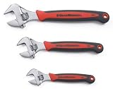 GearWrench 81990 Three-Piece Six-Inch, Eight-Inch, and 10-Inch Adjustable Wrench Set