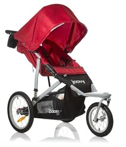 Joovy Zoom 360 Swivel Wheel Jogging Stroller, Red