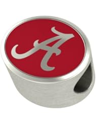 Alabama Crimson Tide College Bead Fits Most European Style Bracelets Including Chamilia, Kera Troll and More. Officially Licensed, High Quality Bead in Stock for Fast Shipping