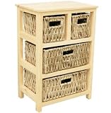 NEW Henley 4 Drawer Small Natural Coloured Cabinet / Storage