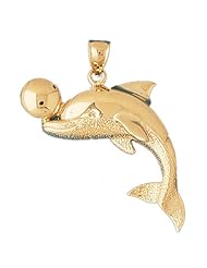 CleverEves 14K Gold Pendant Dolphins 5 - Gram(s)