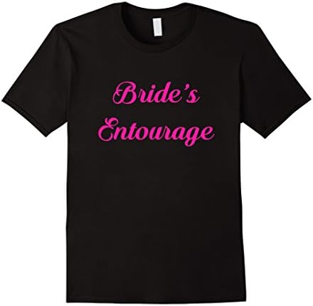 Men's Bachelorette Party Shirt Bride's Entourage T-Shirt For Women 2XL Black