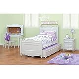 Kayla 3-pc Twin Trundle Youth Bedroom Set w/Desk Twin Trundle Bed, Nightsta ....