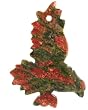 Flying Eagle Pendant - Unakite - 45X67mm - 3mm Hole