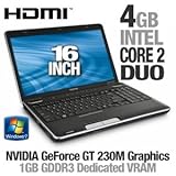 Toshiba Satelite A505-S6986 Intel Core 2 Duo Laptop 4GB Notebook 400GB Comp ....