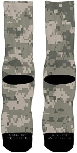 Desert Digital Camo All Over Crew Socks - Boys/Men 9-11