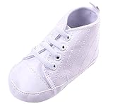 (コ-ランド) Co-land ベビースニーカー 赤ちゃんシューズ ファーストシューズ　PU 新生児靴 女の子 男の子 純色 男女児 フォーマル 出産祝い ホワイト 12