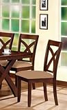 Set of 2 Dining Chairs Casual Style Espresso Finish