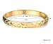 Jonline24h Girl Lady's Women Copper 18k Real Yellow Gold Plated Charm Open 59mm Bangle/bracelet New Jewelry
