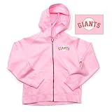 San Francisco Giants MLB Girls Lucky Full Zip Hooded Jacket (Pink)