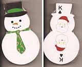 Sporting Goods : Snowman Shaped Paper Playing Cards