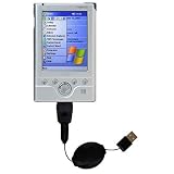 Retractable USB Cable for the Toshiba e330 with Power Hot Sync and Charge capabilities - Gomadic Brand w/ TipExchange Technology