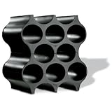 Koziol Black Acrylic Wine Stacker (H37cm x W35cm x D23cm)