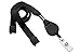 Brady People ID 2138-7001 Flat Tubular Lanyard with Breakaway and Slotted Reel and Clear Vinyl Strap, 5/8