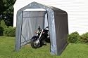 6x10x6'6" Peak Style shed 4 - 15" Anchor 1 - 3/8 Frame - Grey (Grey) (6'H x 10'W x 6'6"D)