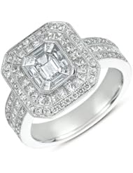 14k White Gold Micro Pave Ring, Best Quality Free Gift Box Satisfaction Guaranteed