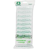 Breath Savers Mints, Spearmint, 8-Count Packages, 6 Ounce, (Pack of 5)