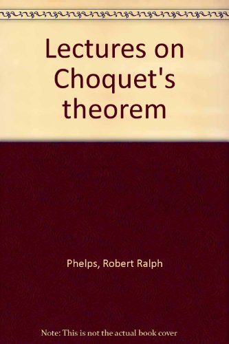 Lectures on Choquet's Theorem