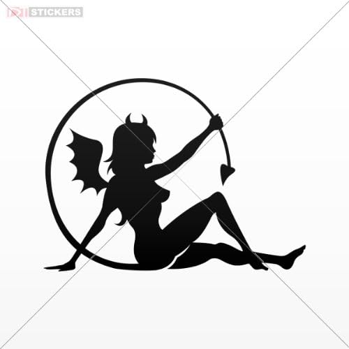 Decal Sticker Sexy Girl Car Window Motorcycle Helmet,Truck,Vinyl Art Decor Laptop Notebook Doors Size: 5 X 3.7 Inches Black