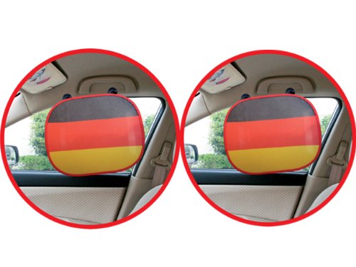 2 Auto Sonnenschutz in Deutschlandsfarben Fahne Flagge Deutschland Fußball EM 2012