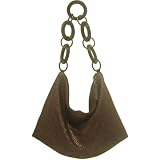Whiting and Davis Wood Ring Strap Hobo
