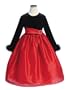 Long Sleeve Velvet Holiday Girl Dress