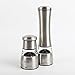 Salt and Pepper Grinder Set, GYLS Manual Grinder Set of 2 For Salt and Pepper, Stainless Steel Body, Strong Adjustable Ceramic Grinder, Acrylic Glass, Durable, Refill Grinders with Most Spices