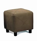 Microfiber Cubes Footstool Ottoman