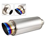 Universal 2.5 Inlet 4 Slant Burnt Tip Muffler by RS Type