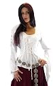Mieder Bluse, Top, reine Viskose, Gr. 36-42 Cremeweiss