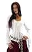 Gothic Kleidung - Mieder Bluse, Top, reine Viskose, Gr. 36-42 Cremeweiss