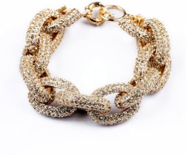 2013 Classic Refinement Popular Crew Style Crystal Connecting ring Bangle Bracelet sl00158