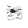 Shoulder Harness Throwing Knife Triple Set, Molded Nylon She