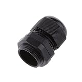 【ノーブランド品】10pcs　PG16　黒い　プラスチック製　IP68防水　ケーブルグランドコネクタ　 10-14mm
