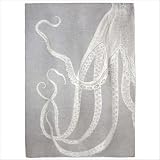 Baby Alpaca Octopus Throw in Gray