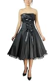 Plus size Gothic Rockabilly Black Satin Corset dress 2XL (size 20W)