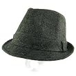 New Wool Textured Quad Stingy Fedora Trilby Hat Charcoal Large Extra Large
