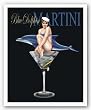 Blue Dolphin Martini by Ralph Burch 8"x10" Art Print Poster