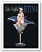 Blue Dolphin Martini Poster Print