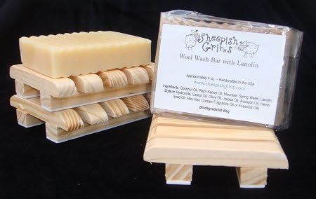 Sheepish Grins Lanolin Soap Wool Wash Bar (Cotton)