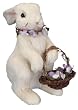 Straw bunny with basket small
