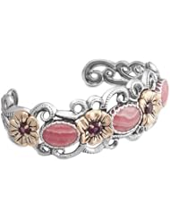 Relios Mixed Metal Rhodonite Garnet Cuff Bracelet