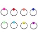 Multi-Color Captive Bead Rings with 5mm Acrylic Balls - 14G, 7/16'' (11mm) - Sold as a Set of 6 Assorted Colors