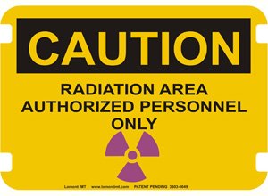 10 x 7 Photo Realistic Caution Signs- Radiation Area