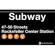 Rockefeller Center Station Metal Subway Sign