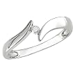 Women 10K Yellow Gold Ring - White
