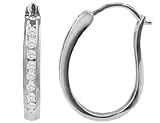 Diamond Hoop Earrings 1/4 ctw in White Gold