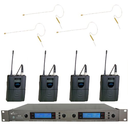 V2go UHF 847b630 4-channel Mini Headset Wireless Microphone