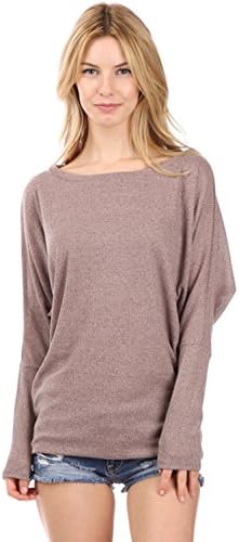 Le More Women's Thermal Dolman Jersey Top Medium Rose