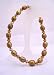 Rice Shaped Copper Golden Freshwater Pearls w/ Genuine Swarovski Copper Crystals Stretchable Bracelet (BRAND